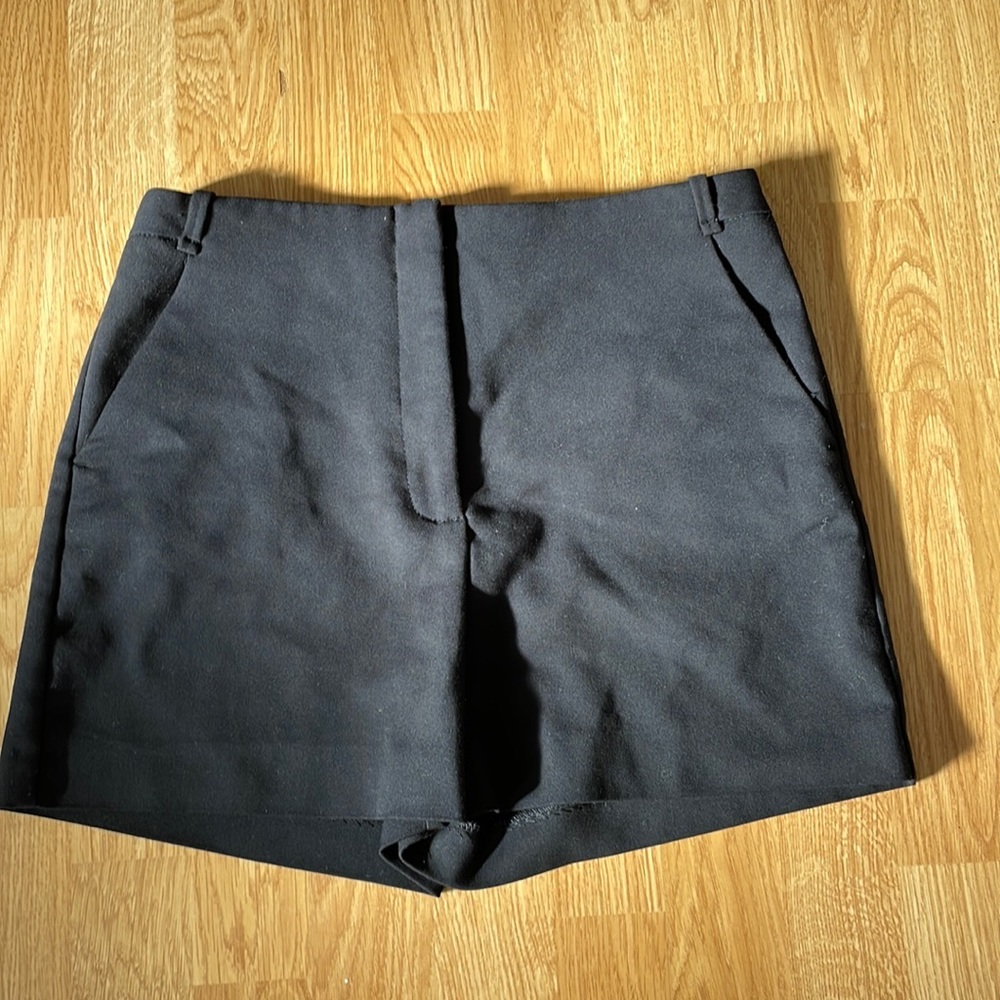 Zara black high waisted black shorts